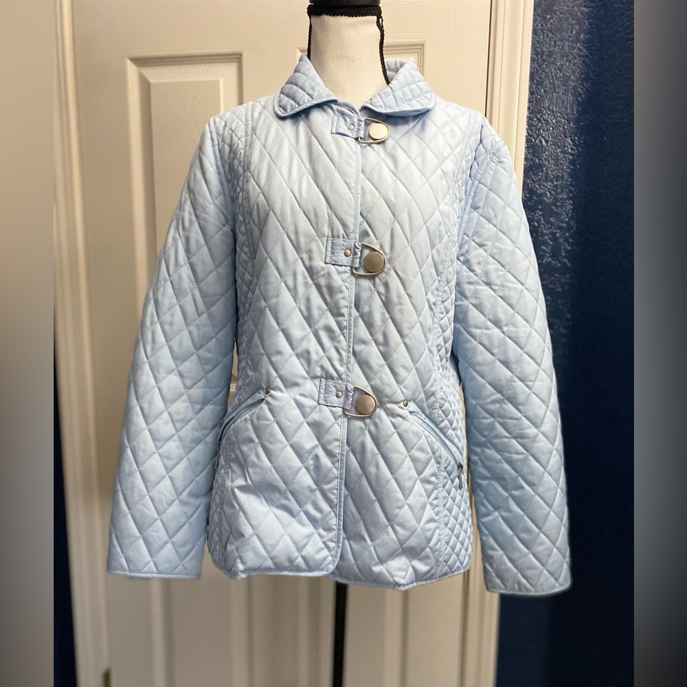 Sky Blue Quilted Women's Puffer Jacket